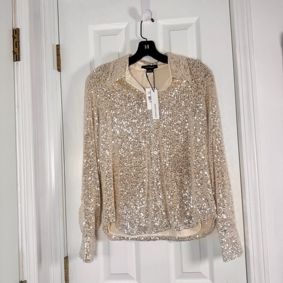 Sanctuary Radiant Sequin Top Champagne XS - Picture 2 of 4